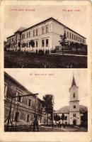 Liptószentmiklós, Állami polgári iskola, Evangélikus templom és iskola / school, Evangelical Church and School (EK)