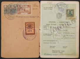 1933 Barnai Pál Valdemar (1884-?) színházigazgató fényképes útlevele sok pecséttel