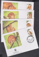 WWF lemur set on 4 FDC WWF fülesmaki sor 4 FDC