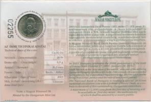 2003. 20Ft "Deák Ferenc" elsőnapi veret számozott emléklapon T:BU