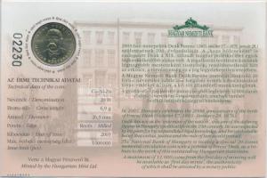2003. 20Ft "Deák Ferenc" elsőnapi veret számozott emléklapon T:BU