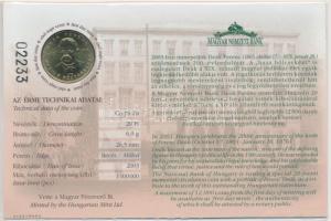 2003. 20Ft "Deák Ferenc" elsőnapi veret számozott emléklapon T:BU