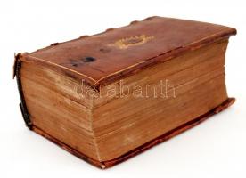 Senecae opera. Johanni Vignon, 1604, Lugduni. Aranyozott kiadói egészbőr kötésben, gerinc sérült, cí...