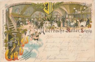 1898 Leipzig, Auerbach's Keller, litho (EK)