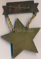 ~1950. "Szakma Kiváló Dolgozója Gépipar" zománcozott fém kitüntetés, Rákosi-címeres, nem s...