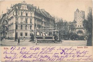 Köln, Severin Thor / gate, tram (fa)