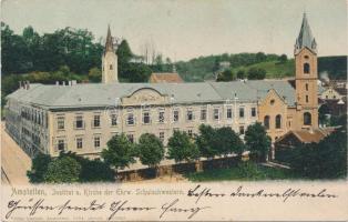 Amstetten, Institut u. Kirche der Ehrw. Schulschwestern / Institute, Church (EK)