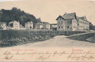 Amstetten, Villenstrasse und neue Schule / Villas, school (cut)