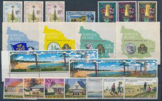 1975-1981 24 db bélyeg, közte teljes sorok, összefüggések és öntapadós értékek