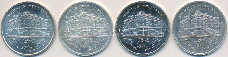 1992-1993. 200Ft Ag "MNB" (4x) T:1-,2 kis patina