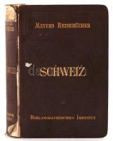 Meyers Reisebücher: Schweiz. Leipzig - Wien, 1895, Bibliographisches Institut. Sok térképpel. Szakadt gerincű díszes vászonkötésben, egyébként jó állapotban.