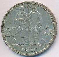 Szlovákia 1941. 20K Ag "Cirill és Metód" T:2,2- Slovakia 1941. 20 Korun Ag "St. Kyrill and St. Methodius" C:XF,VF