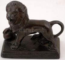 Butte du lion, a waterloo-i oroszlán, bronz szobor, jelzés nélkül, m: 9 cm