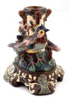 Gerbing & Stephan madaras lámpatest, kézzel festett, apró lepattanással, 17x18x14cm