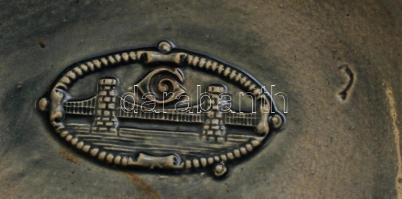 Gerbing & Stephan madaras lámpatest, kézzel festett, apró lepattanással, 17x18x14cm