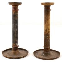 Antik gyertyatartó pár, m: 21,5 cm