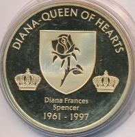 Nagy-Britannia DN "Lady Diana - Szívkirálynő" aranyozott fém emlékérem (35mm) T:PP
Great B...
