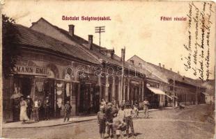 Salgótarján, Főtér, Lőwy Sándor kereskedése; Singer Lajos kiadása