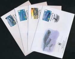 WWF ámbráscet sor + 4 FDC WWF sperm whale set + 4 FDC