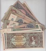 100db-os vegyes bankjegy tétel a pengő időszakból T:vegyes