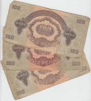 100db-os vegyes pengő, adópengő bankjegy tétel T:vegyes