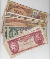 100db-os vegyes pengő, forint bankjegy tétel T:vegyes