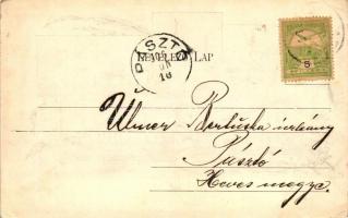 Jászapáti, Járásbíróság, templom, szálloda, városháza; floral (EIK)