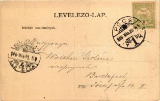 Pécs, Jogakadémia; kiadja Fürst Lipót dohány nagyárus