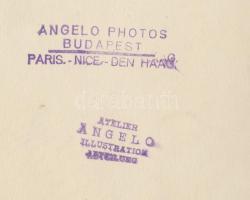 cca 1940 Angelo (1894-1974): Színpadi jelenet a műteremben Latabár Kálmánnal, pecséttel jelzett vint...