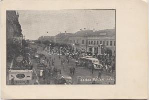 Szászrégen, Főtér / Main square, automobile, vissza So. Stpl