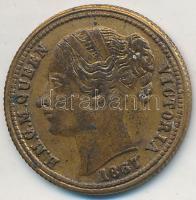 Nagy-Britannia 1867. "Viktória királynő / Hanoverbe" sárgaréz játék zseton T:2- Great Britain 1867. "Queen Victoria / To Hanover" Brass gaming token C:VF