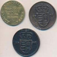 1705P-H XX Poltura "II. Rákóczi Ferenc" öntvény másolat (2x) + Kassa 2006. X Poltura arany...