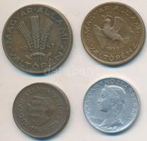 1946. 2f tombak + 1947. 20f Cu-Al + 1948. 5f Al + 1950. 10f tombak T:2,2-