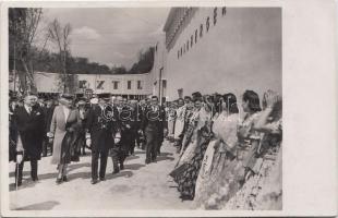 1940 Budapest, Nemzetközi Vásár, folklór, Horthy Miklós és Purgly Magdolna So. Stpl