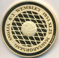 2003. "Magyarország-Anglia 6:3" aranyozott Ag emlékérem (31,104g/0.999/42,5mm) T:PP felüle...