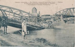 Párkány, Felrobbantott Duna-híd; Gondos Vilmos kiadása / Válecná vzpomínka. Do vzduchu vyhozeny most pres Dunaj / exploded bridge (Rb)