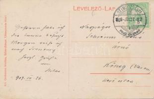 Selmecbánya, Kossuth tér, Deák Ferenc utca, Herczog M. kereskedése; kiadja Grohmann / Kossuth square...