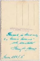 1944 Esküvői fotó, katona a feleségével, Bánhidy fényképész, Kassa / soldier and his wife, photo