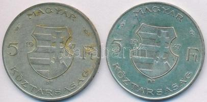1947. 5Ft Ag "Kossuth" (2x) T:2-