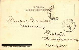 Trebinje, Trebinjcicabrücke und Bahnhof, Verlag von Bratic & Stajcic / bridge, railway station (...