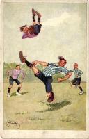 Football match, humour B.K.W.I. 228-1. s: Schönpflug