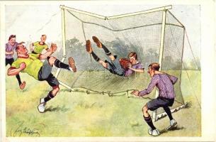 Football match, humour B.K.W.I. 228-3. s: Schönpflug