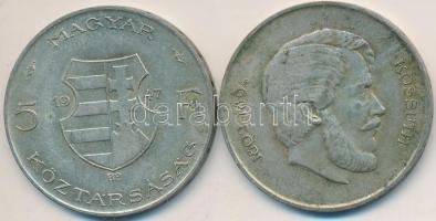 1947. 5Ft Ag "Kossuth" (2x) T:2-,3