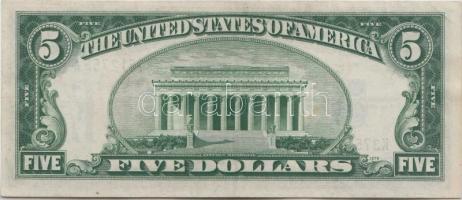 Amerikai Egyesült Államok 1934A 5$ "Abraham Lincoln" sárga pecséttel T:III szép papír
USA ...