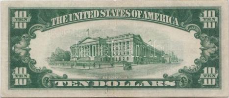 Amerikai Egyesült Államok 1934A 10$ "Alexander Hamilton" sárga pecséttel T:III
USA 1934A 1...
