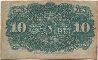 Amerikai Egyesült Államok / Töredék valuta 1863. 10c vörös pecséttel T:III
USA / Fractional currency...
