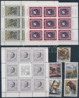 Jugoszlávia 1969-1987 3 klf kisív + 5 klf sor + 1 önálló érték 3 db stecklapon, Yugoslavia 1969-1987 3 diff minisheets + 5 diff sets + 1 stamp