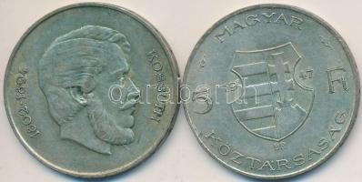 1947. 5Ft Ag "Kossuth" (2x) T:2-