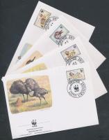 WWF Nanda set 4 FDC WWF nanduk sor + 4 FDC