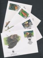 WWF Bats set + 4 FDC WWF Denevérek sor + 4 FDC